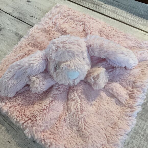 Manhattan Kids Pink Bunny Rabbit Lovey Soft Plush Baby Security Blanket - Picture 6 of 12